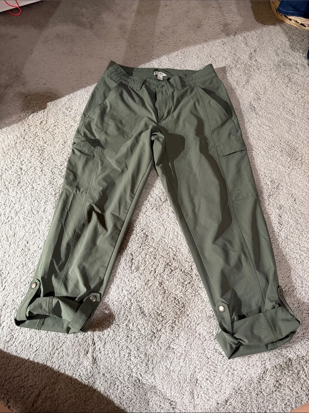 L.L. Bean Olive Green Women's Jogger-Style Track Pants